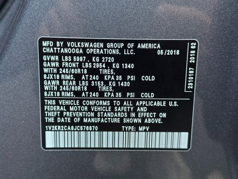 Used 2018 Volkswagen Atlas SE image 43