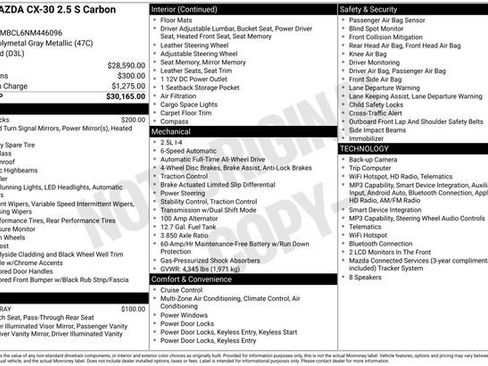 Used 2022 MAZDA CX-30 AWD 2.5 S w/ Preferred Package image 13
