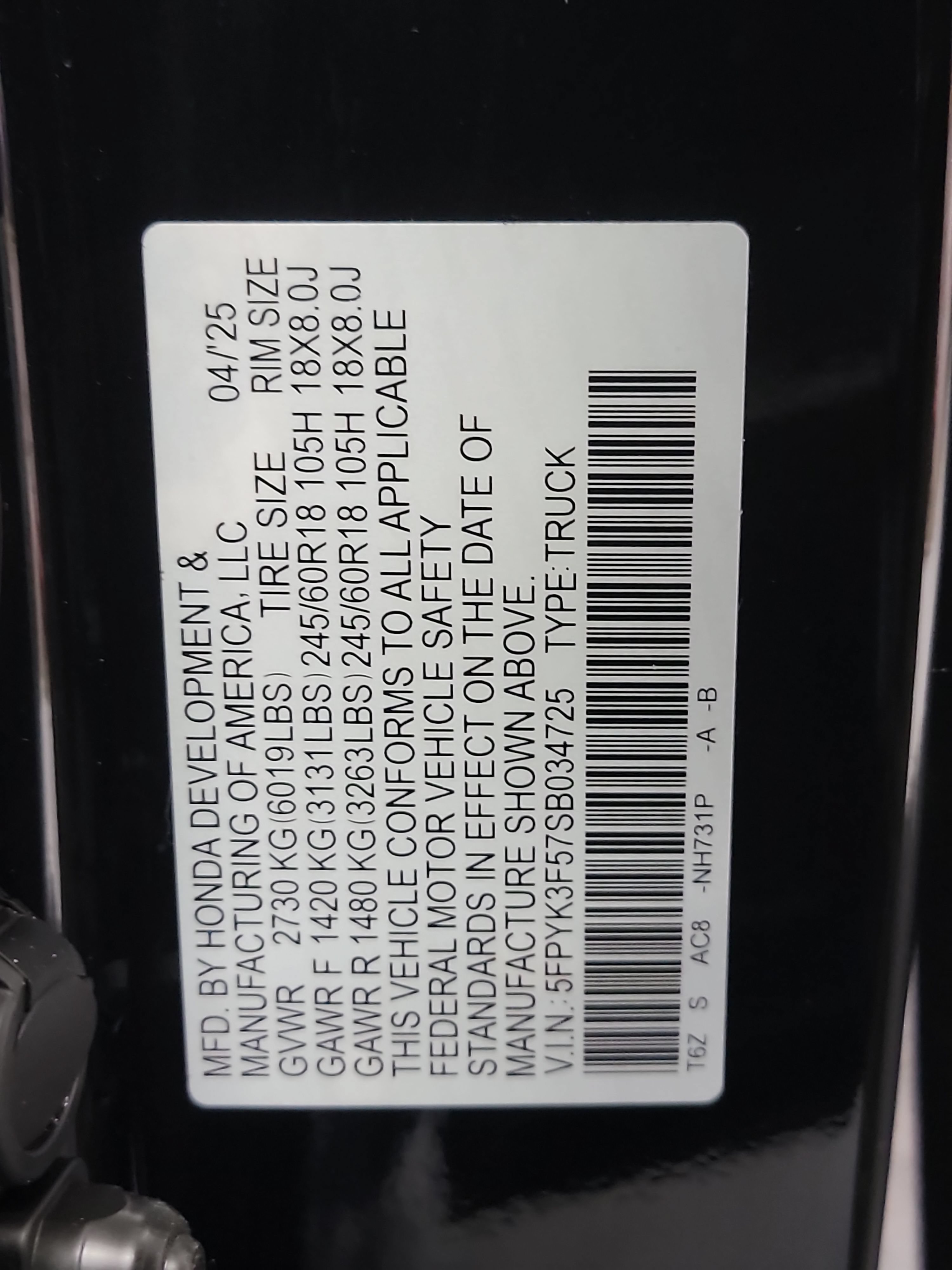 Used 2025 Honda Ridgeline RTL image 32