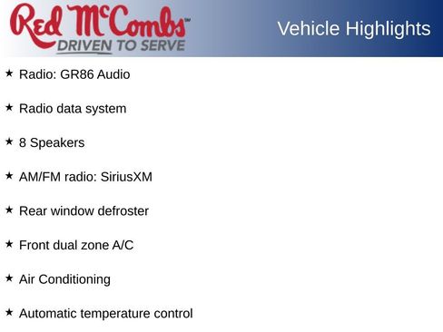 Used 2025 Toyota GR86 Premium w/ ALL Weather Mat Package (TMS) RWD image 3