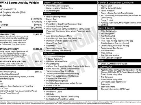 Used 2019 BMW X3 xDrive30i w/ Premium Package image 27