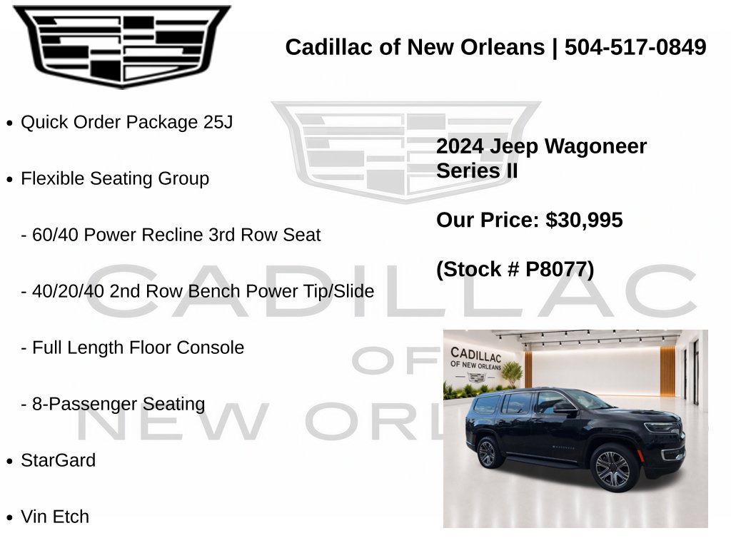 Used 2024 Jeep Wagoneer Series II w/ Flexible Seating Group RWD image 7