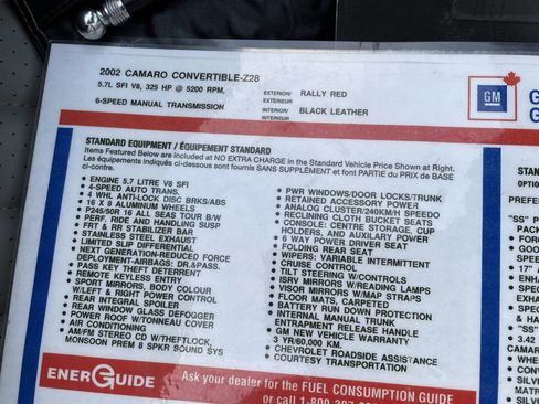 Used 2002 Chevrolet Camaro Z28 image 39