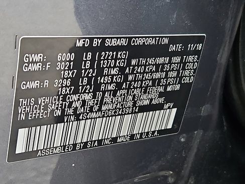Used 2019 Subaru Ascent Premium w/ Popular Package #2A AWD/4WD image 27