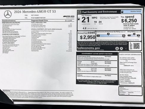 New 2026 Mercedes-Benz AMG GT 53 image 19
