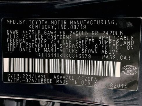 Used 2019 Toyota Camry XLE image 44