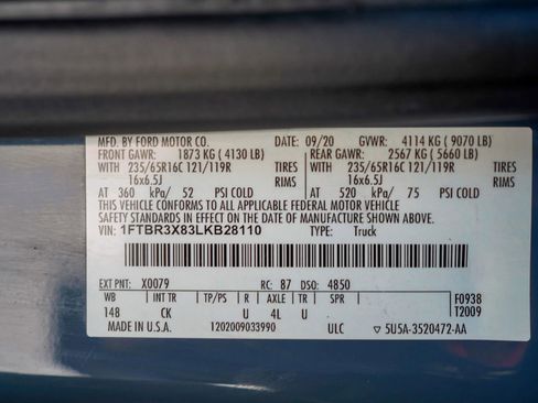 Used 2020 Ford Transit 250 148 High Roof Extended RWD image 26