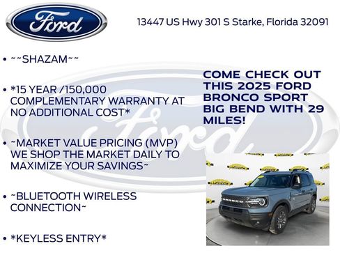 New 2025 Ford Bronco Sport Big Bend w/ Convenience Package AWD/4WD image 5