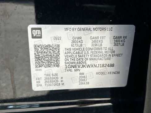 Certified 2022 Chevrolet Traverse RS w/ LPO, Floor Liner Package image 37