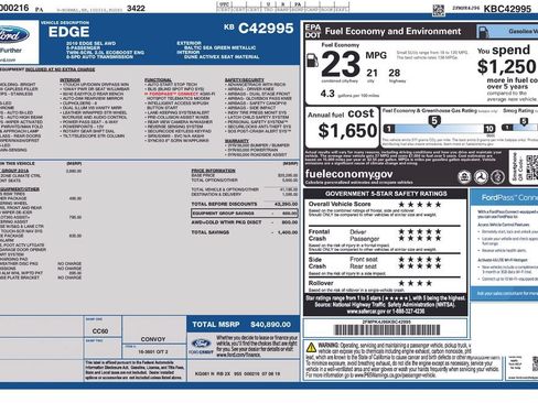 Used 2019 Ford Edge SEL w/ Equipment Group 201A AWD/4WD image 22