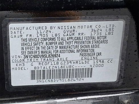New 2025 Nissan Versa S w/ S Plus Package image 16