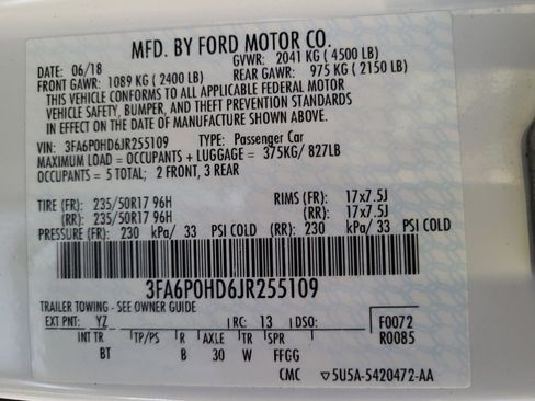 Used 2018 Ford Fusion SE w/ Fusion SE Technology Package FWD image 33