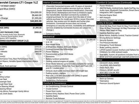 Used 2022 Chevrolet Camaro LT w/ RS Package image 1