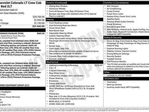 Used 2021 Chevrolet Colorado LT w/ LT Convenience Package RWD image 42