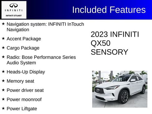 Certified 2023 INFINITI QX50 Sensory w/ Accent Package AWD/4WD image 4