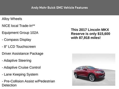 Used 2017 Lincoln MKX Reserve w/ Driver Assistance Package AWD/4WD image 4