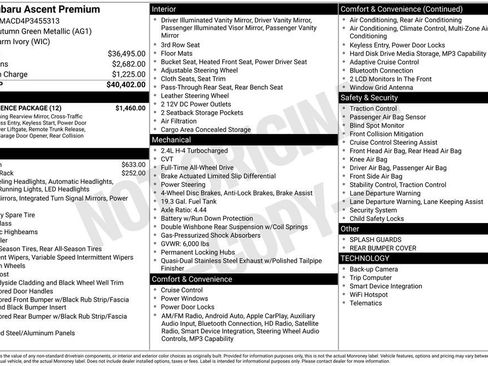 Certified 2023 Subaru Ascent Premium w/ Convenience Package AWD/4WD image 8