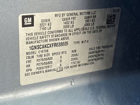 Used 2015 Chevrolet Tahoe LS w/ Driver Alert Package image 26