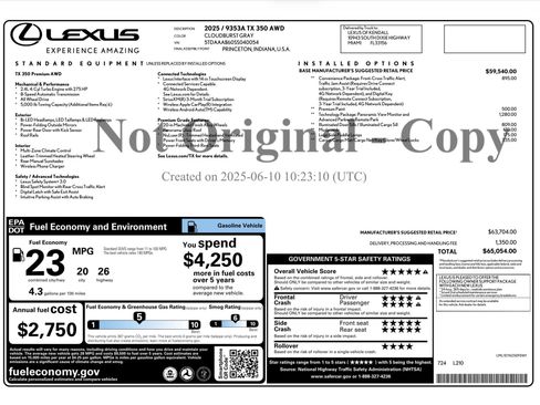 Used 2025 Lexus TX 350 AWD image 2