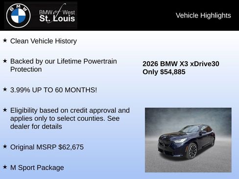 Used 2026 BMW X3 xDrive30 w/ Premium Package image 8
