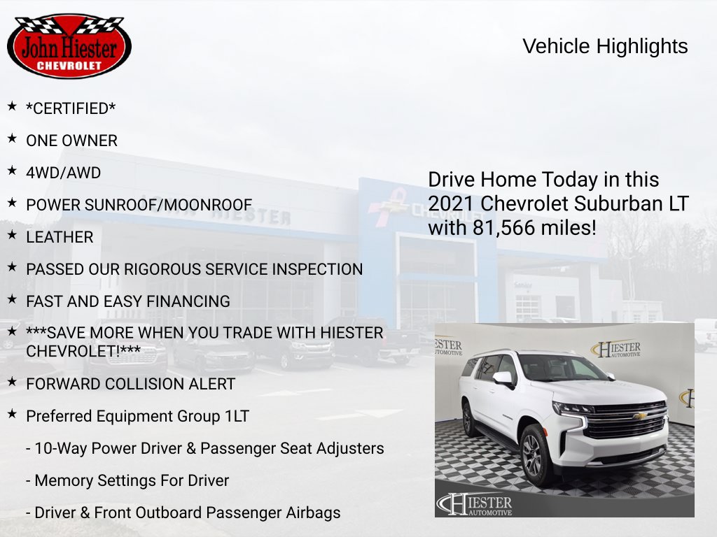 Certified 2021 Chevrolet Suburban LT AWD/4WD image 5