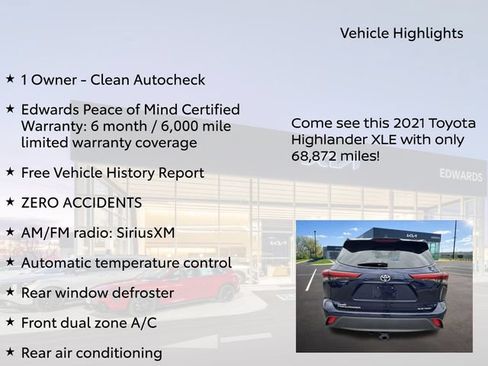 Used 2021 Toyota Highlander XLE AWD/4WD image 11