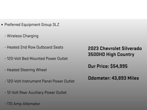Used 2023 Chevrolet Silverado 3500 High Country w/ Safety Package II image 24