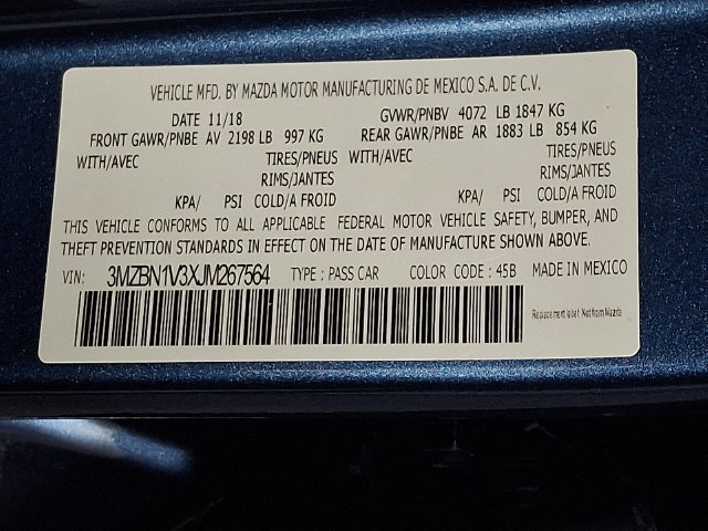 Used 2018 MAZDA MAZDA3 Touring FWD image 27