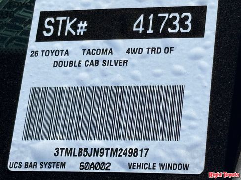 New 2026 Toyota Tacoma TRD Off-Road AWD/4WD image 25