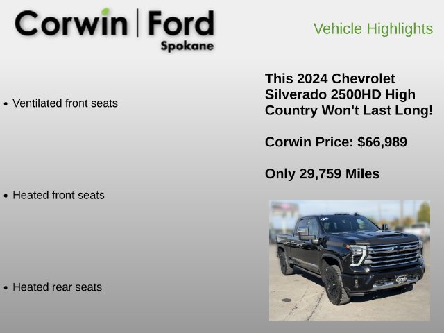 Used 2024 Chevrolet Silverado 2500 High Country w/ High Country Premium Package AWD/4WD image 24