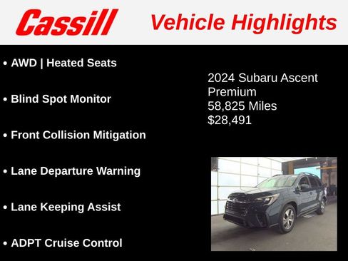 Used 2024 Subaru Ascent Premium w/ Convenience Package image 3