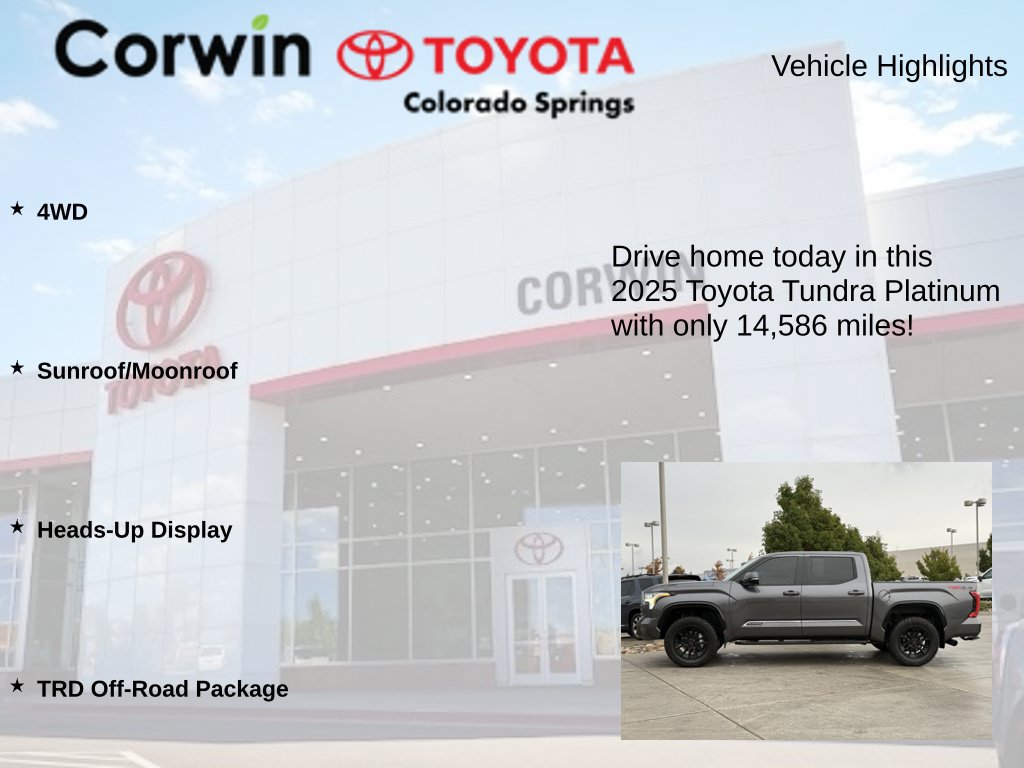 Used 2025 Toyota Tundra Platinum w/ TRD Off-Road Package AWD/4WD image 7