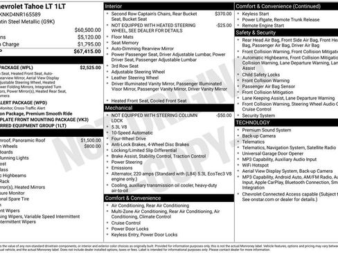 Used 2022 Chevrolet Tahoe LT w/ Luxury Package AWD/4WD image 1