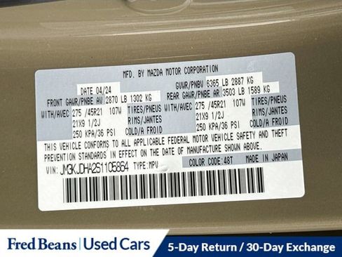 Used 2025 MAZDA CX-70 Plug-In Hybrid w/ Premium Pkg image 36