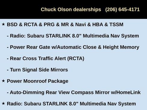 Used 2019 Subaru Outback 2.5i Premium w/ Protection Package #1 image 8