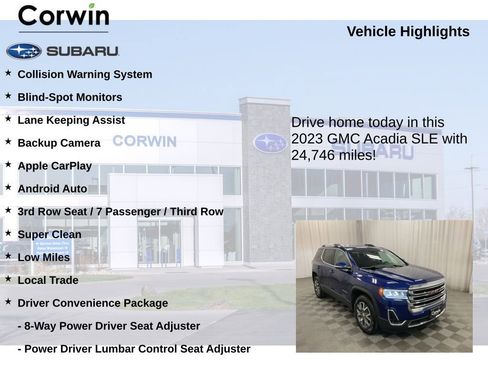 Used 2023 GMC Acadia SLE w/ Driver Convenience Package image 6