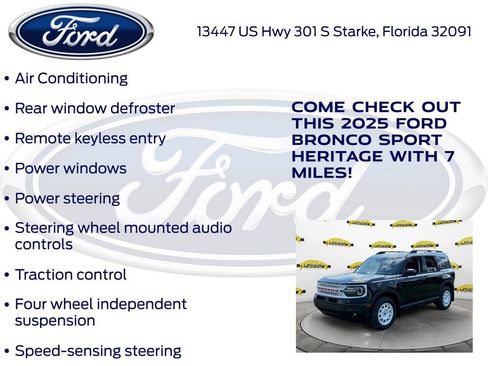New 2025 Ford Bronco Sport Heritage w/ Convenience Package image 15