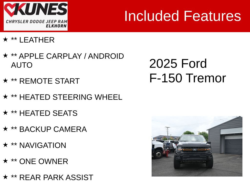 Used 2025 Ford F150 Tremor w/ Bed Utility Package AWD/4WD image 3