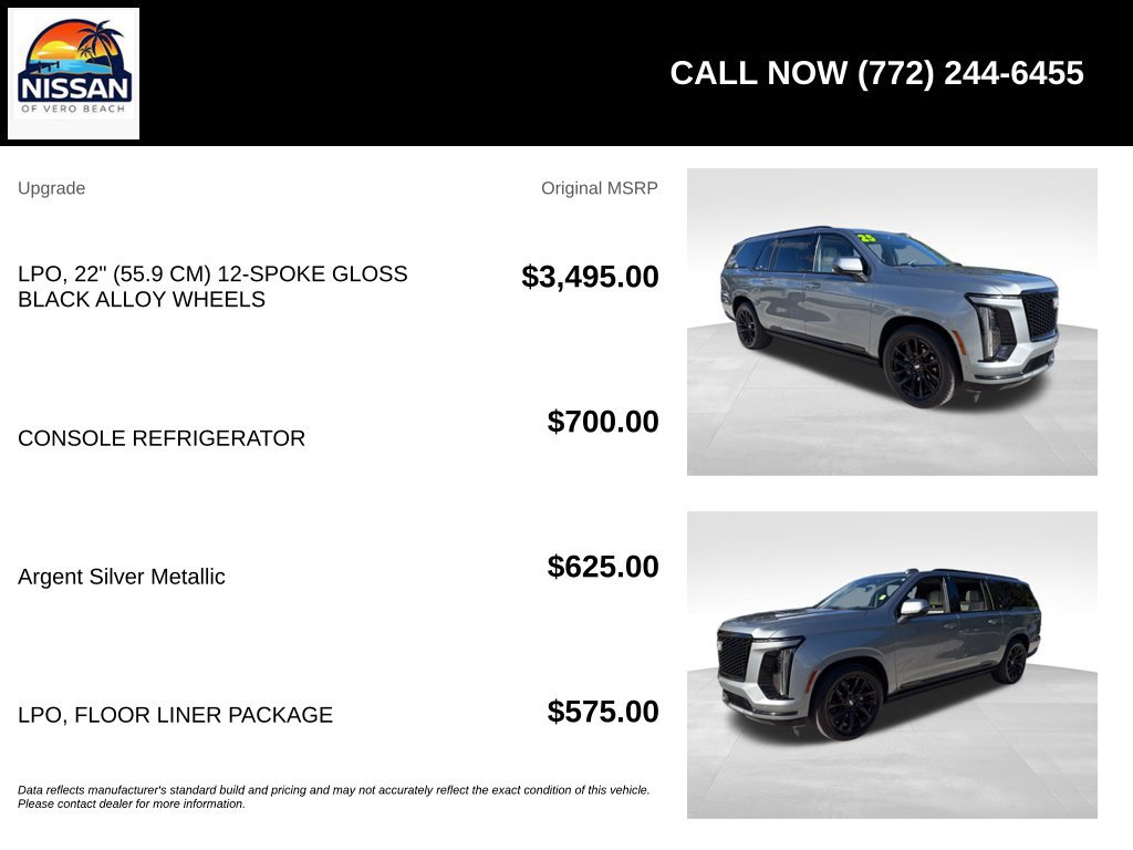Used 2025 Cadillac Escalade ESV Sport Platinum w/ LPO, Floor Liner Package AWD/4WD image 6