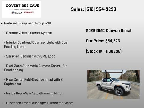 New 2026 GMC Canyon Denali AWD/4WD image 12