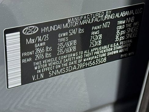 Certified 2023 Hyundai Santa Fe SEL w/ Premium Package AWD/4WD image 17