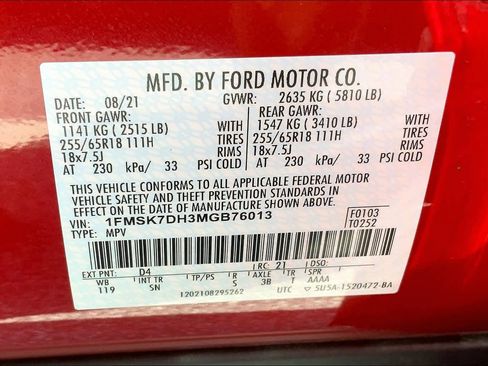 Used 2021 Ford Explorer XLT w/ Equipment Group 202A image 32