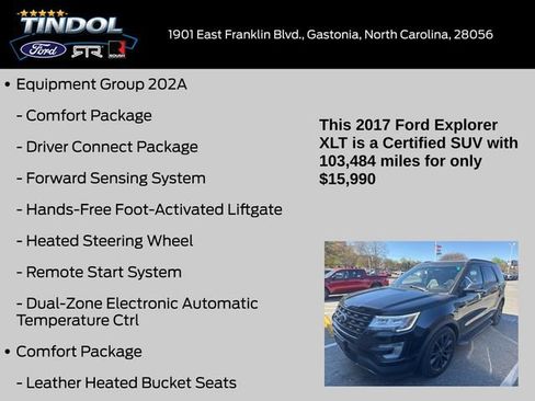 Used 2017 Ford Explorer XLT w/ Equipment Group 202A image 11