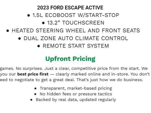 Certified 2023 Ford Escape Active w/ Tech Pack #1 image 1