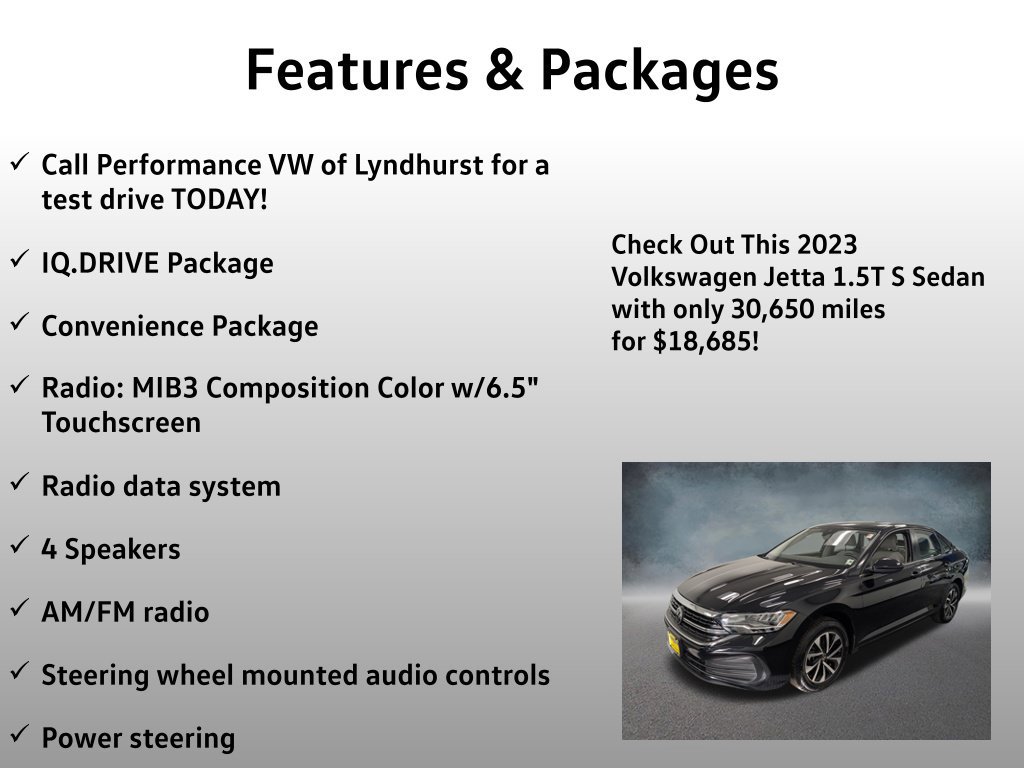 Used 2023 Volkswagen Jetta S w/ IQ.Drive Package FWD image 4