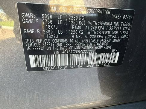 Used 2022 Subaru Outback Limited XT w/ Popular Package #2 AWD/4WD image 32