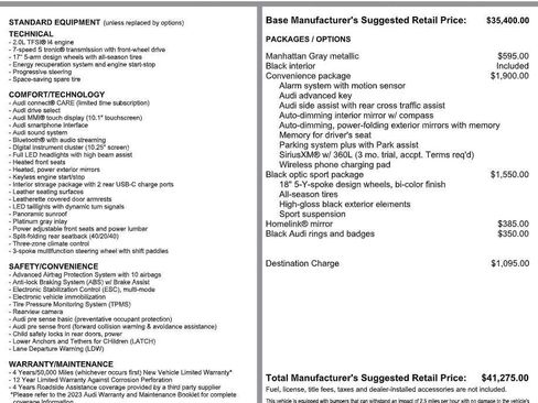Used 2023 Audi A3 2.0T Premium w/ Convenience Package FWD image 3