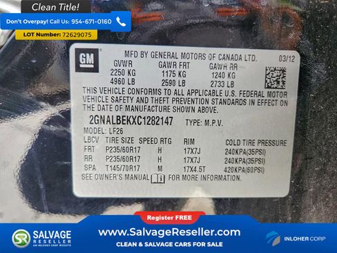 Used 2012 Chevrolet Equinox LS w/ LPO, Protection Package image 17