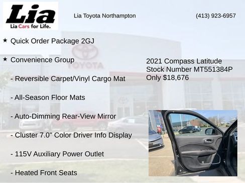 Used 2021 Jeep Compass Latitude w/ Convenience Group image 7