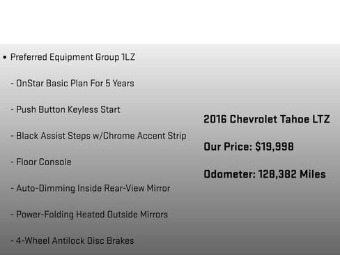 Used 2016 Chevrolet Tahoe LTZ AWD/4WD image 12